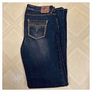 Cowgirl Up Dark Denim Jeans 33x36
